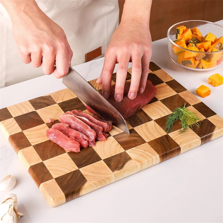 Rubber wood End Grain Cutting Board
