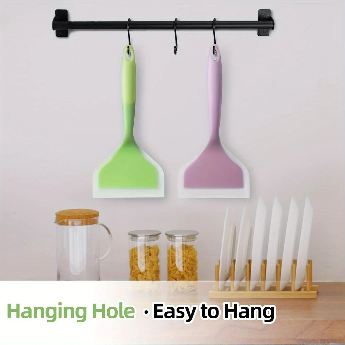 Heat Resistant Silicone Turner Spatula – Non-Stick Flipper for Pancakes, Eggs & Steaks – Perfect for Frying, Grilling & Stirring – Available in 1, 2 & 4 Piece Packs