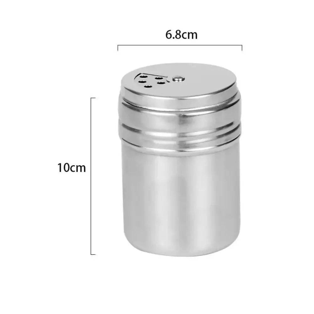 Stainless Steel Salt & Pepper Shaker with Rotating Lid – Seasoning Jar & Spice Dispenser – Great for Salt, Sugar, Pepper & Spices – Available in Small, Medium & Large
