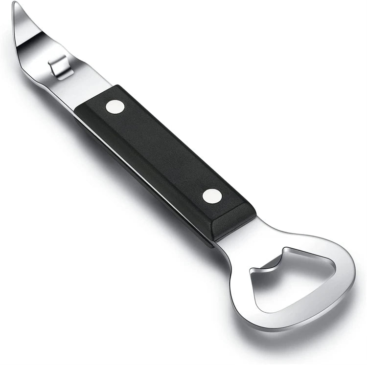 Stainless Steel Can Punch & Bottle Opener – Compact Manual Can Tapper – Great for Camping, Picnics & Everyday Use – Available in Camel & Black Colours