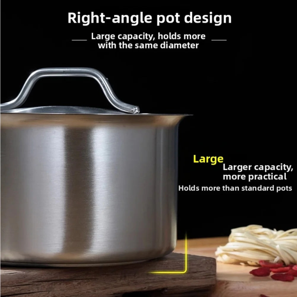 Stainless Steel Saucepan with Lid - Available sizes: 16cm, 18cm, 20cm, 22cm, 24cm