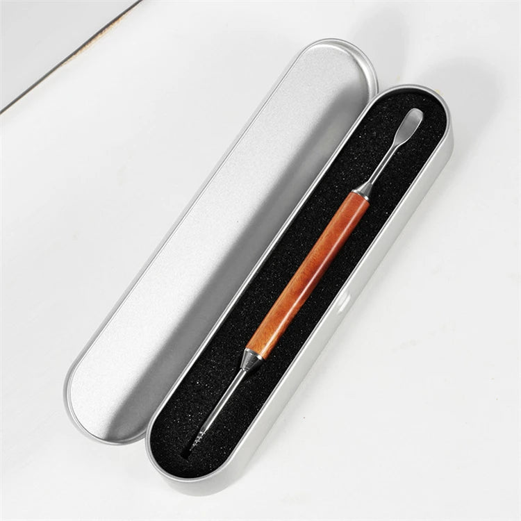 Stainless Steel Latte Art Pen with Wooden Handle – Coffee Decorating Needle – Perfect for Cappuccino Art, Hearts & Swirls