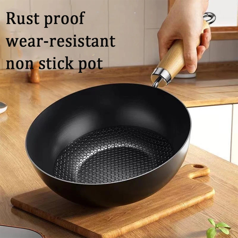 Non-Stick Iron Frying Pan – Multi-Purpose Stir-Fry & Omelette Pan for Home & Outdoor – Ideal for Gas & Induction Hobs – Available in 20cm, 22cm, 24cm, 26cm & 28cm