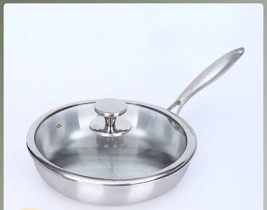 Stainless Steel Uncoated Frying Pan