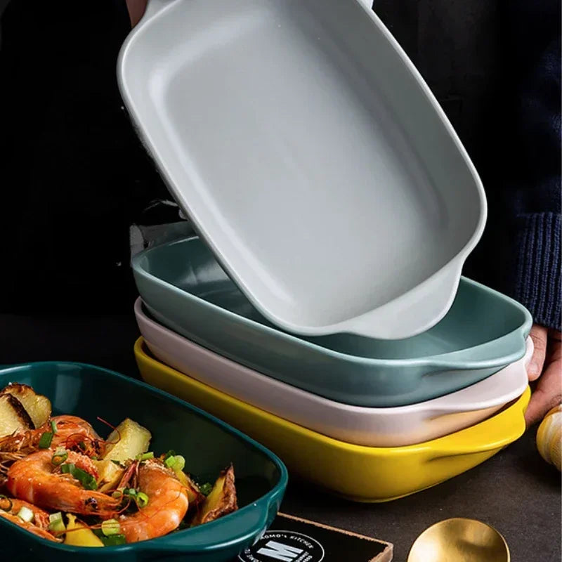 Ceramic Baking Dish — Oven-Safe Au Gratin Dish