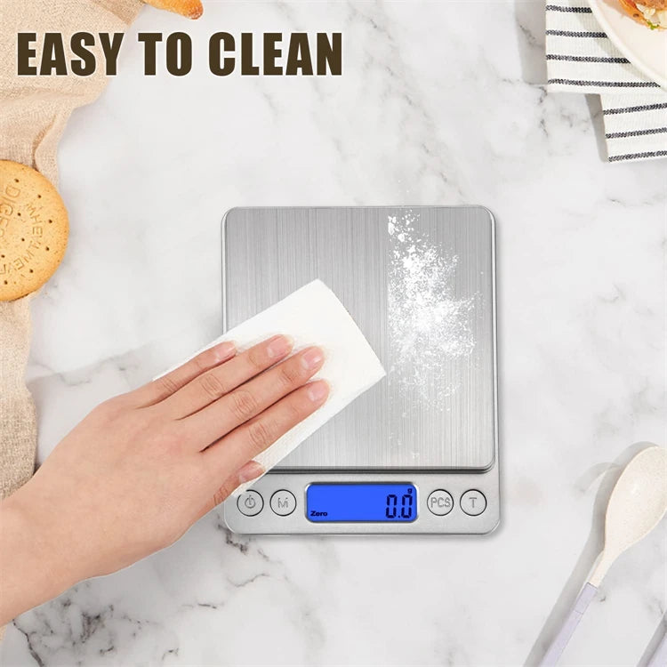 Digital Kitchen Scale with LCD Display and 2 Trays