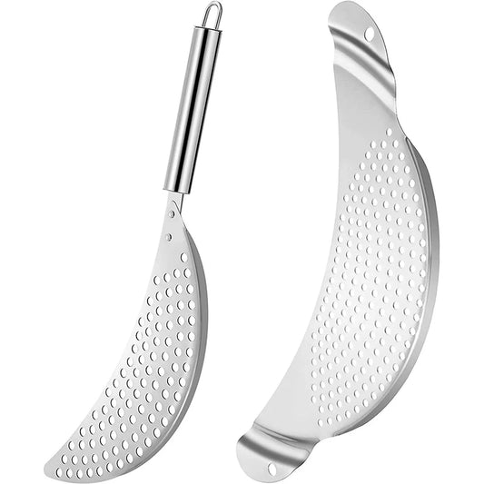 Stainless Steel Pot Strainer with Handle – Pasta Colander Insert & Pan Drainer – Ideal for Draining Pasta & Vegetables from Different Pots