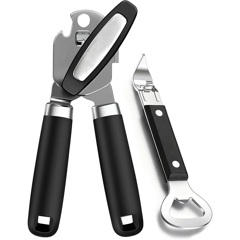 Manual Can Opener with Bottle Opener — Set of 2