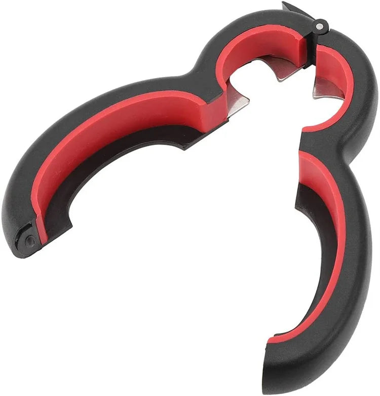 6-in-1 Multi-Function Can, Jar & Bottle Opener – Twist-Off Lid Gripper & Can Tapper – Ideal for Opening Stubborn Jars, Cans & Bottles