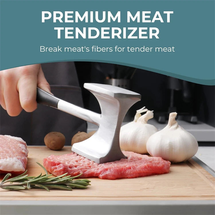 Zinc Alloy Meat Tenderizer Hammer with Non-Slip Grip Handle