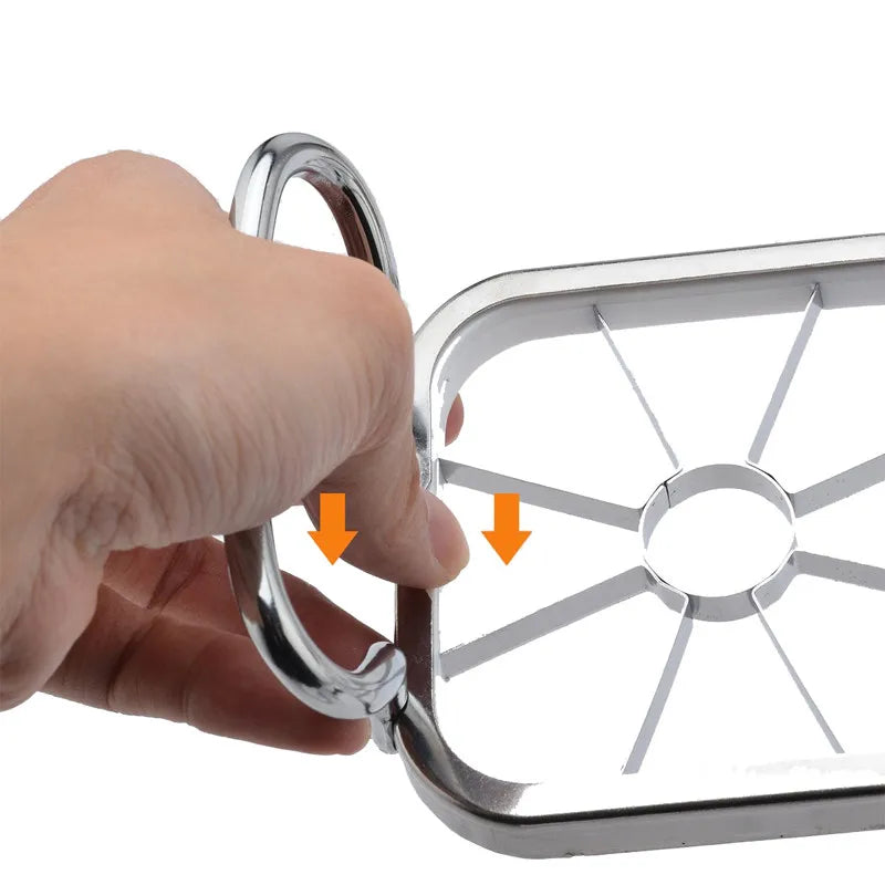 5 in 1 Stainless Steel Apple Cutter & Slicer – Manual Fruit, Vegetable & Potato Chip Cutter – Ideal for Apple Slices, Wedges & Chips