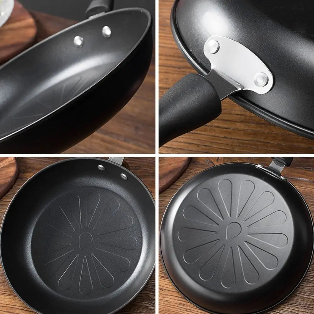 Round Egg Frying Pan – Non-Stick Iron or Stone-Coated Breakfast Skillet – Perfect for Eggs, Pancakes & Omelettes – Available in 12cm to 30cm