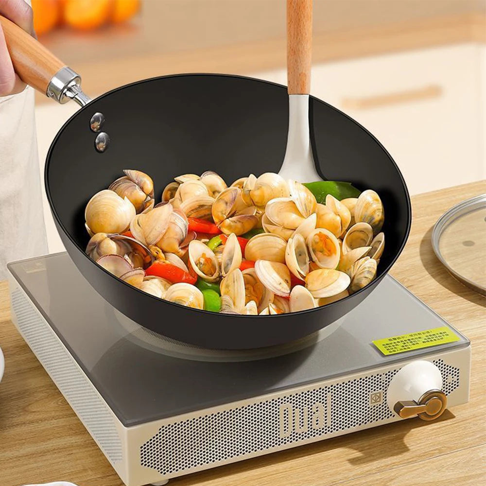 Non-Stick Iron Frying Pan – Multi-Purpose Stir-Fry & Omelette Pan for Home & Outdoor – Ideal for Gas & Induction Hobs – Available in 20cm, 22cm, 24cm, 26cm & 28cm