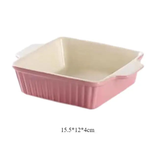 Ceramic Baking Dish with Handles Square