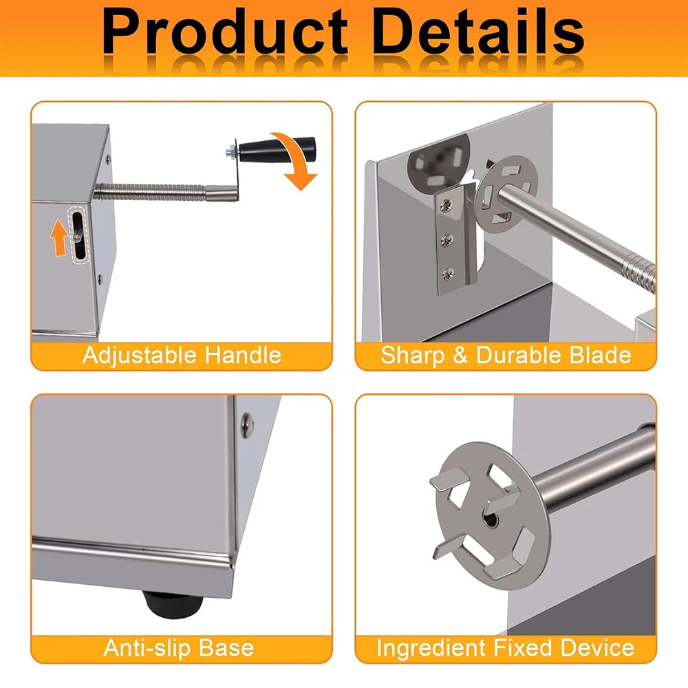 Stainless Steel Tornado Potato Spiral Cutter