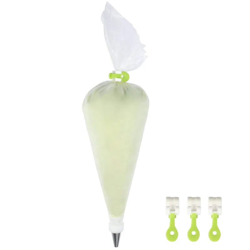 3 Piece Piping Bag Clips – Icing Bag Ties & Pastry Bag Buckles – Ideal for Mess-Free Cake Decorating & Frosting