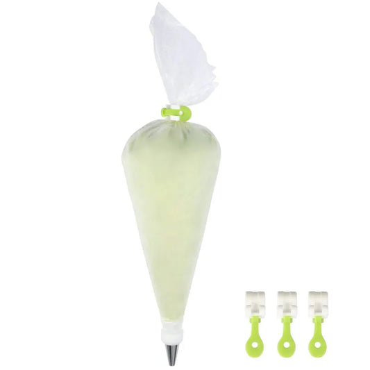 3 Piece Piping Bag Clips – Icing Bag Ties & Pastry Bag Buckles – Ideal for Mess-Free Cake Decorating & Frosting