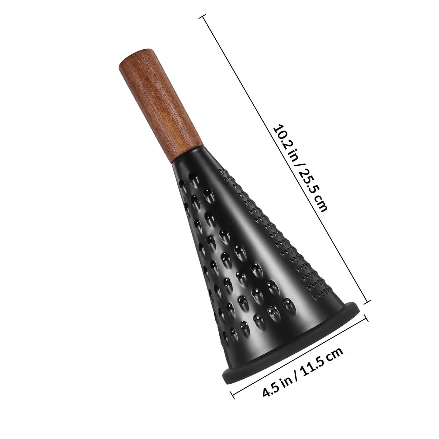 Stainless Steel Conical Grater with Wooden Handle