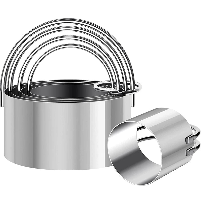 Stainless Steel Round Biscuit Cutter Set — 5 Piece Default Title