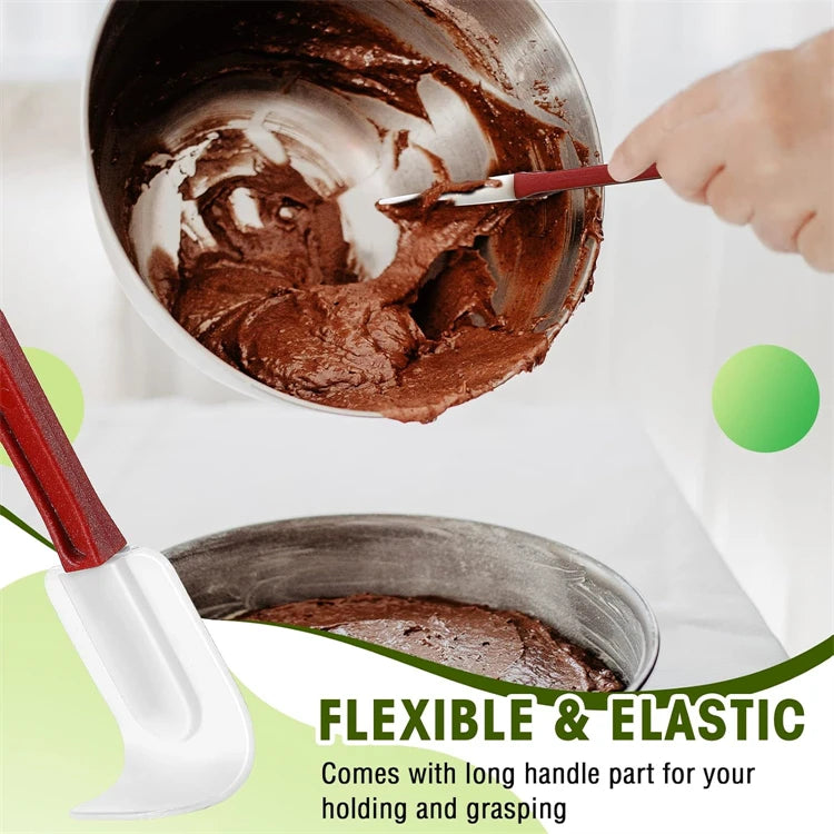 Heat Resistant Silicone Rubber Spatula – Non-Stick High Temperature Scraper – Ideal for Baking, Stirring & Scraping Bowls Clean