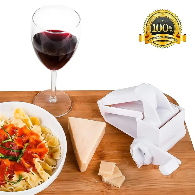 Handheld Rotary Cheese Grater with Stainless Steel Drum – Manual Cheese Grater – Great for Hard Cheese, Chocolate & Nuts