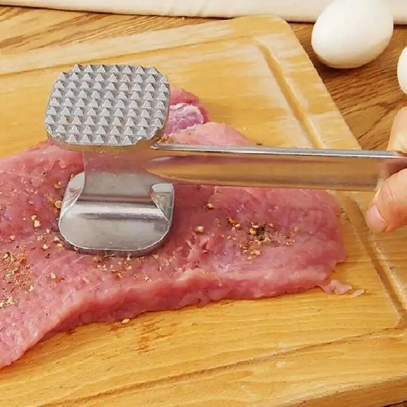Meat Tenderiser Hammer – Double-Sided Metal Mallet for Pounding Steak & Chicken – Best for Tender Beef, Schnitzel & Escalopes