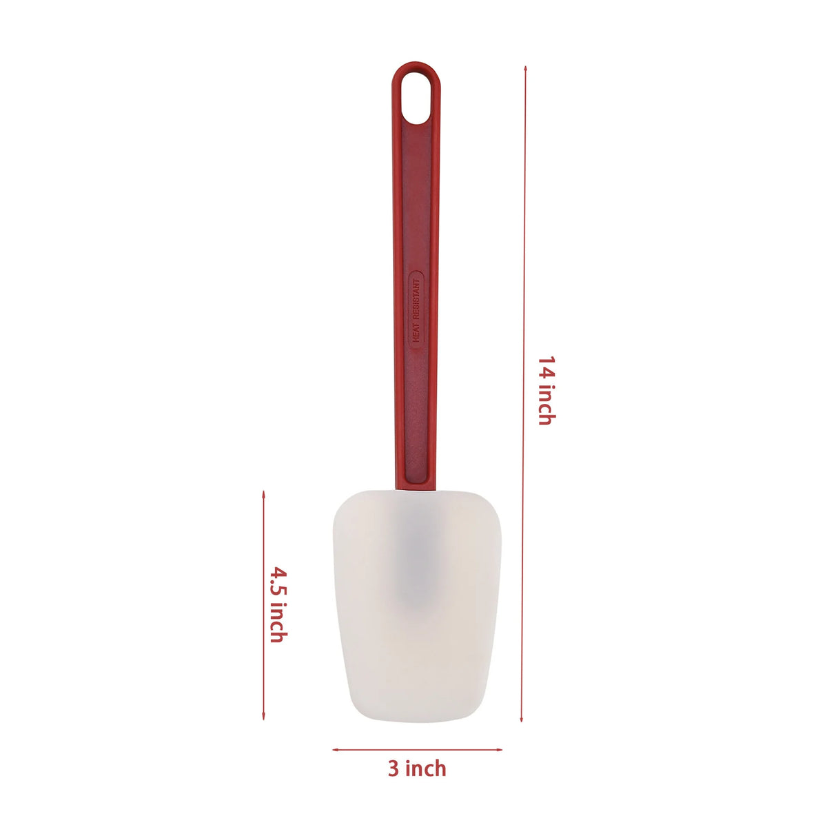 Heat Resistant Silicone Rubber Spatula – Non-Stick High Temperature Scraper – Ideal for Baking, Stirring & Scraping Bowls Clean
