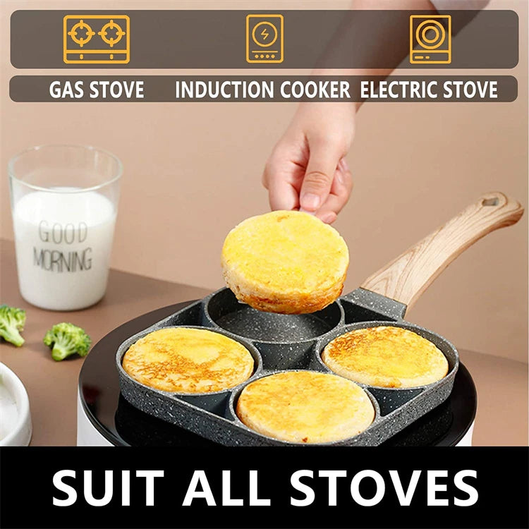 4-Hole Non-Stick Egg Frying Pan