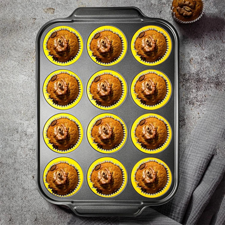 Collapsible Silicone Muffin Pan with Metal Frame