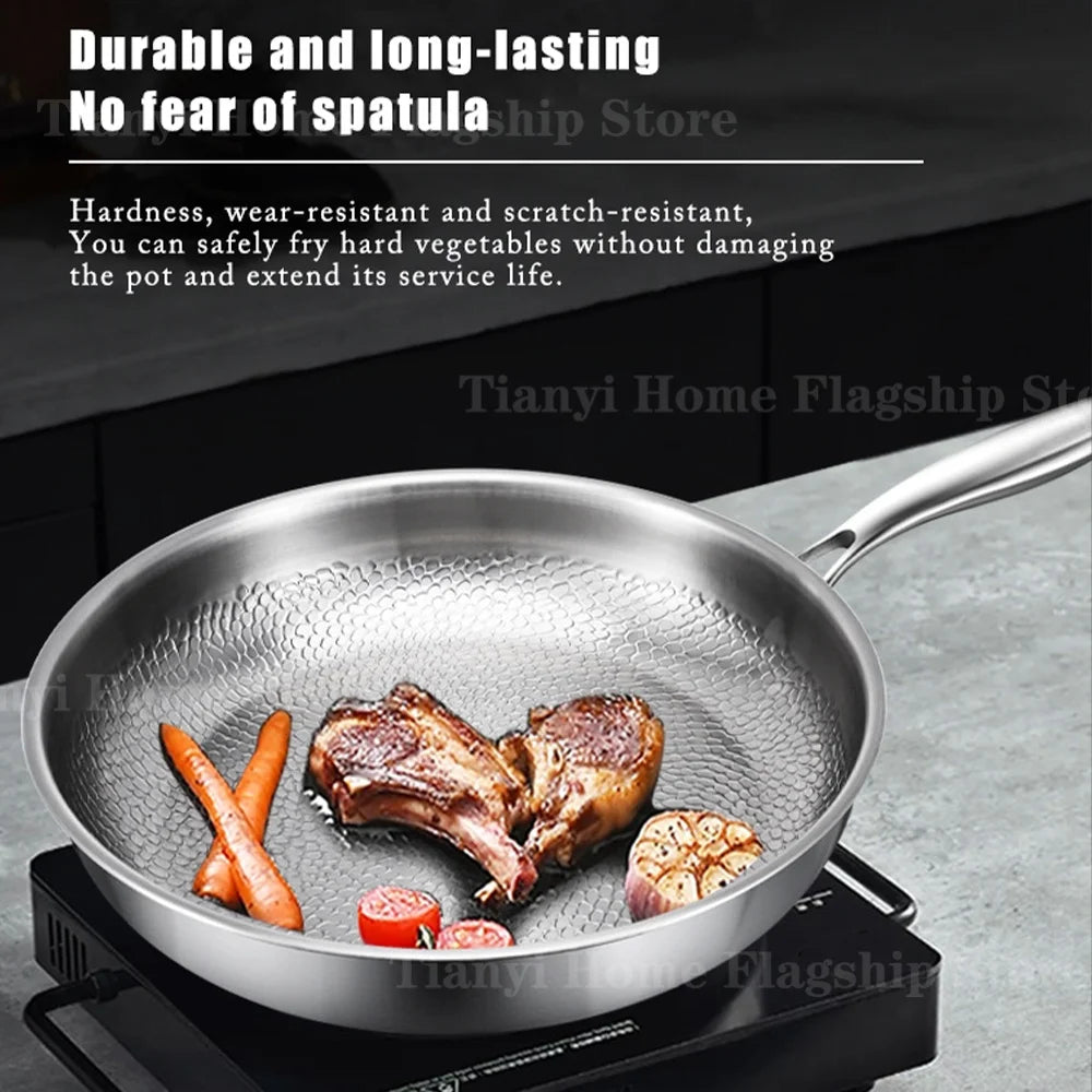 Titanium Stainless Steel Frying Pan