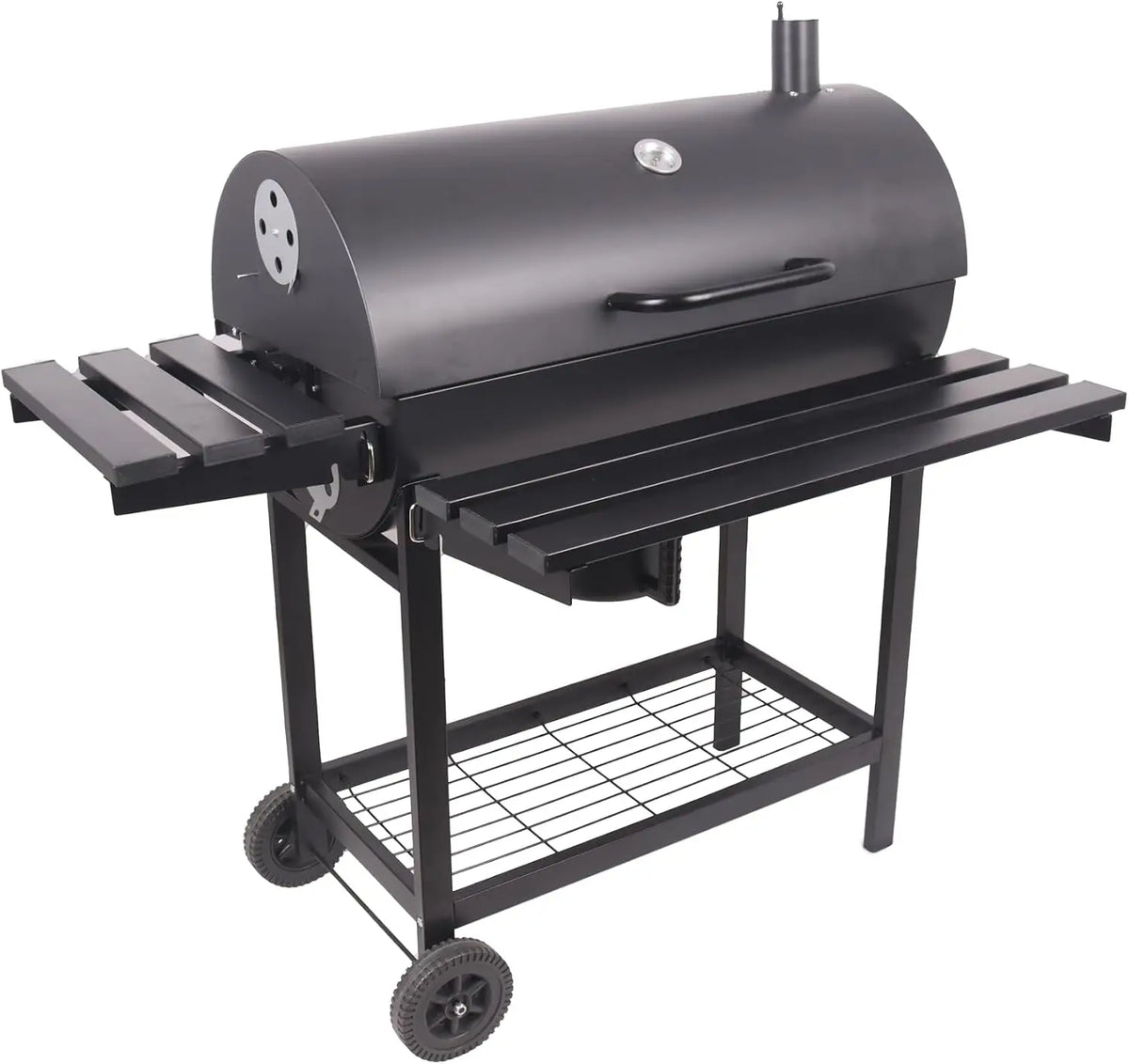 Charcoal BBQ Grill with Rotisserie & Wheels – Large Outdoor Barbecue Grill with Rotisserie Spit – Ideal for Garden Parties & Family BBQs