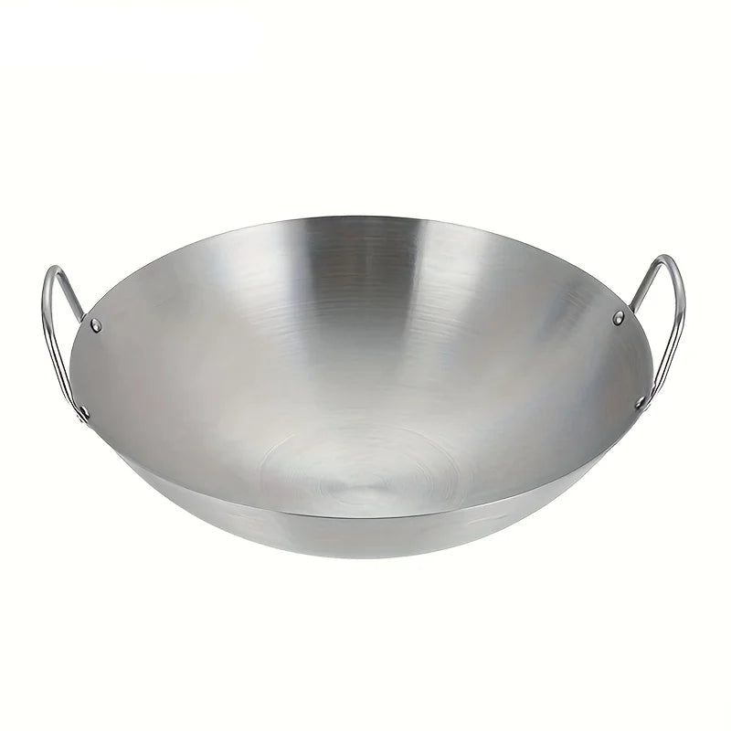 Stainless Steel Wok with Double Handles