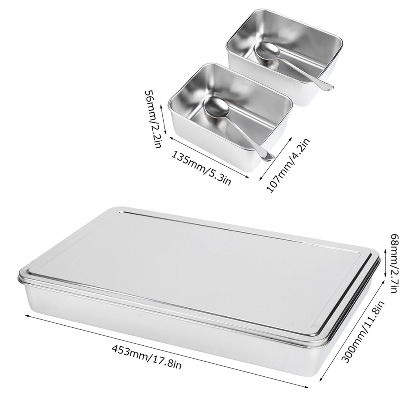 Aluminium Seasoning Box with 8 Compartments – Multi-Use Spice & Herb Organizer with Lid – Ideal for Storing Spices, Herbs & Condiments – Durable & Stylish for Modern Kitchens