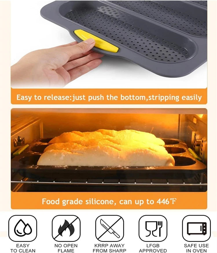 Silicone Baguette Baking Pan