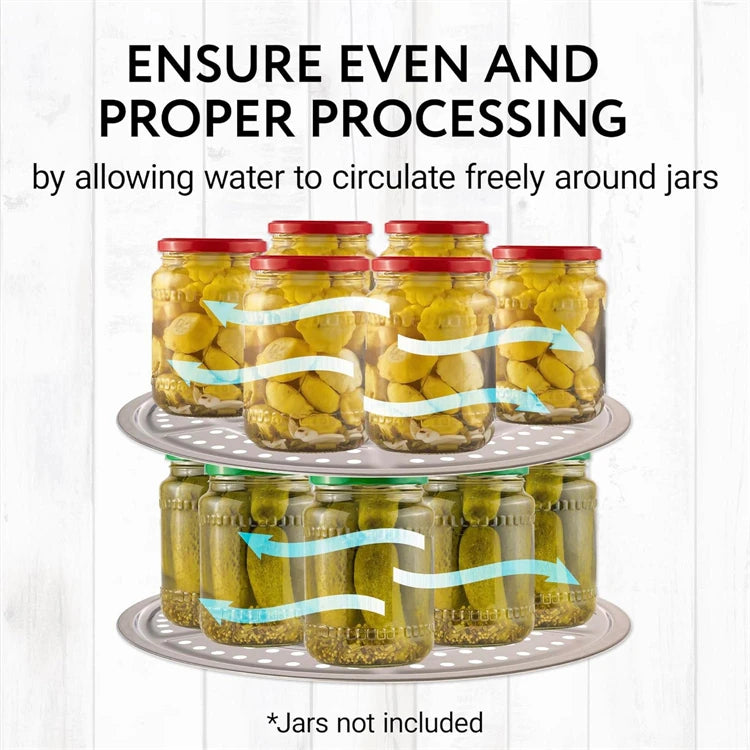 2 Piece Stainless Steel Pressure Canner Racks – Canning Racks for Pressure Cookers & Canners – Best for Canning Jars & Preserving