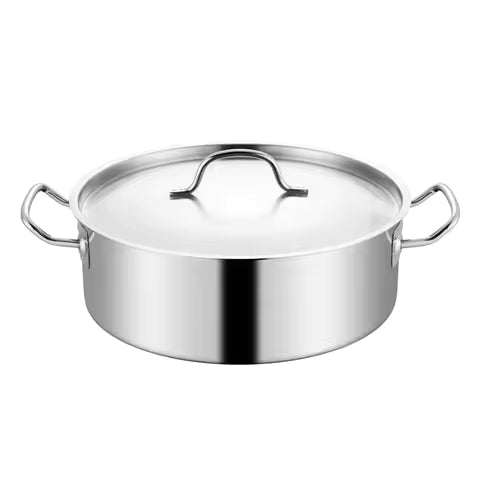 Stainless Steel Sauté Pan with Lid & Dual Handles – Durable, Even-Heat Deep Pan for Sautéing, Frying, Searing, Stewing, Simmering & One-Pot Meals – Compatible with Gas, Induction & Electric Stoves –