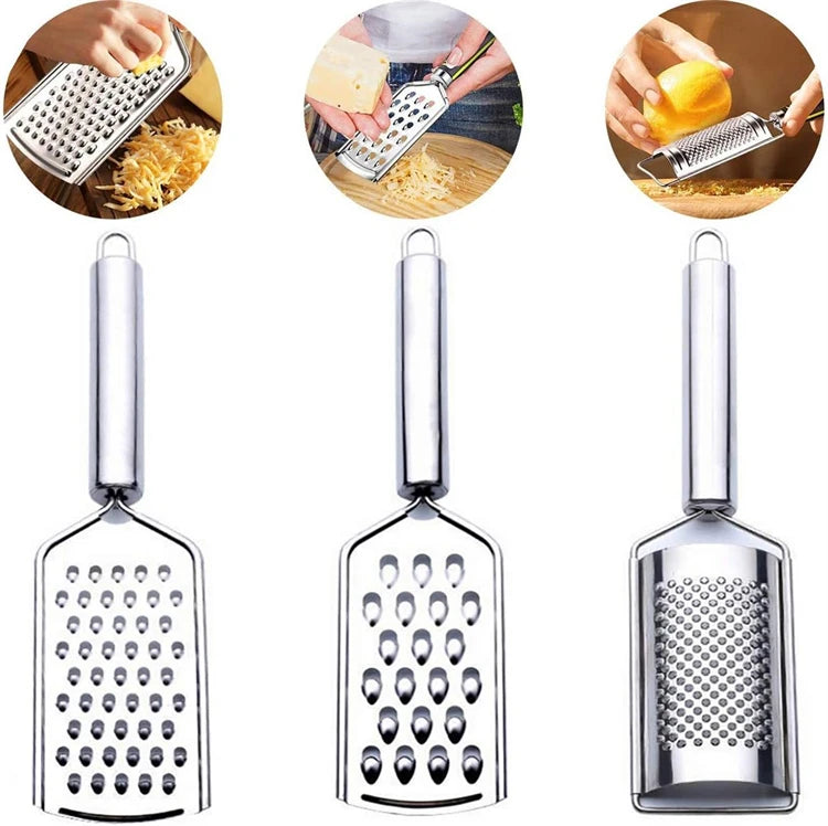Mini Handheld Stainless Steel Cheese Grater – Cheese Shredder & Lemon Zester – Ideal for Cheese, Chocolate, Ginger & Garlic