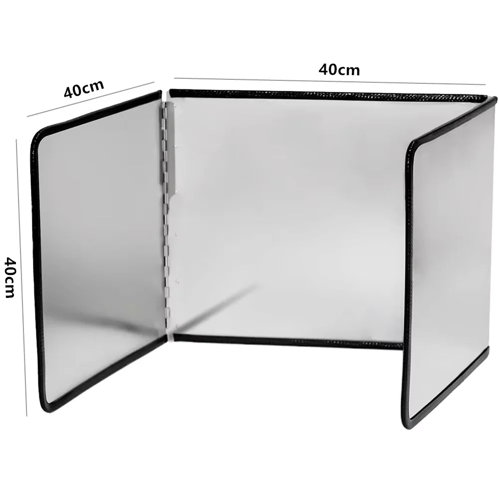 Foldable Stainless Steel Splatter Guard – Hob Oil Splash Board & Heat Shield – Great for Frying on the Stove Top – Available in Multiple Sizes