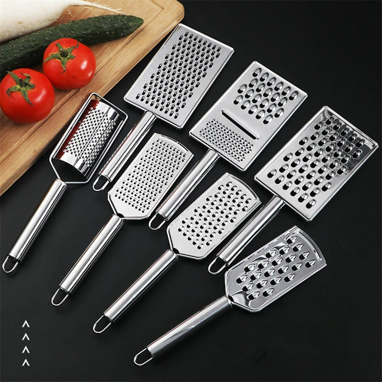 Mini Handheld Stainless Steel Cheese Grater – Cheese Shredder & Lemon Zester – Ideal for Cheese, Chocolate, Ginger & Garlic