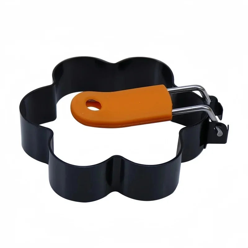 Stainless Steel Egg & Pancake Rings – Non-Stick Anti-Scald Egg Moulds with Folding Handles – Ideal for Fried Eggs, Muffins & Pancakes