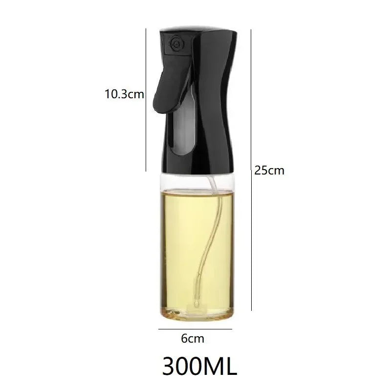 Oil Spray Bottle for Cooking – Reusable Olive Oil Mister & Vinegar Sprayer – Best for Air Fryers, Salads & BBQ – Available in 200ml, 300ml & 500ml, Black or White
