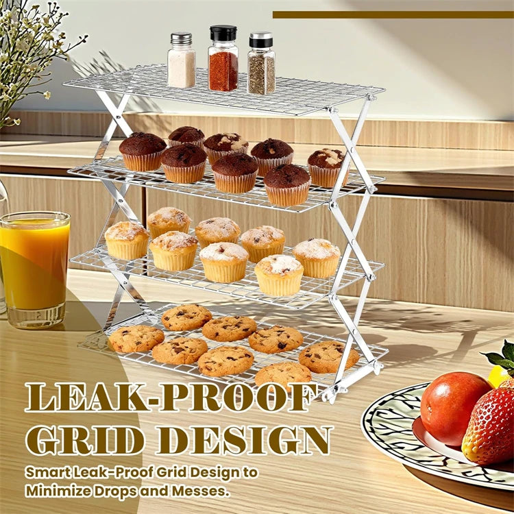 4-Tier Collapsible Stainless Steel UK Standard Shipping (7-12 business days) Prep: 1-3 days → Delivery: 7-12 days