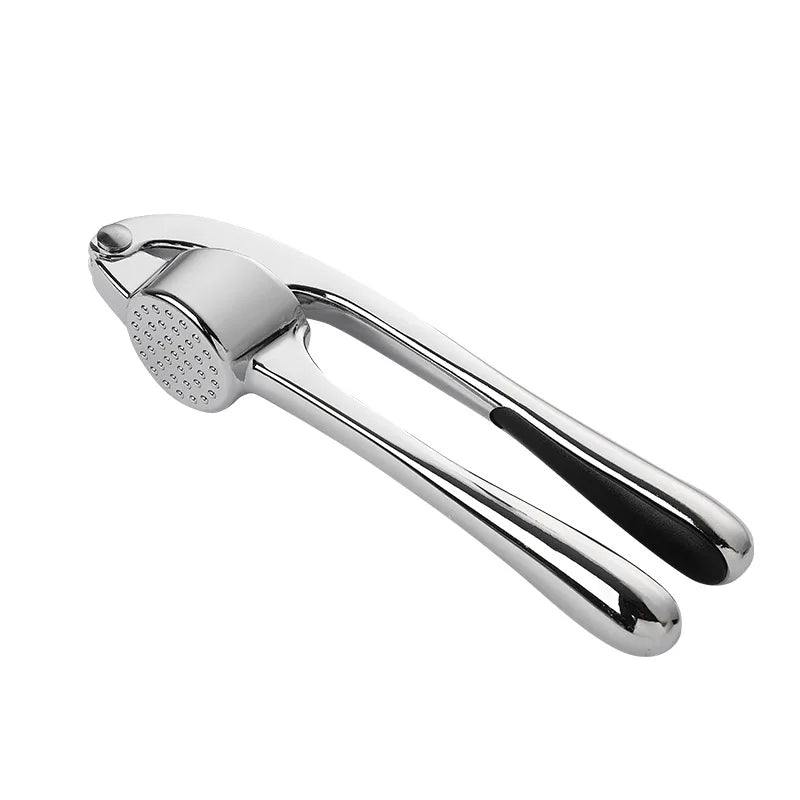 Zinc Alloy & Stainless Steel Garlic Press – Easy Squeeze Garlic Mincer & Crusher – Ideal for Fresh Garlic in Everyday Cooking – Available in Silver, Black & Gold Colours
