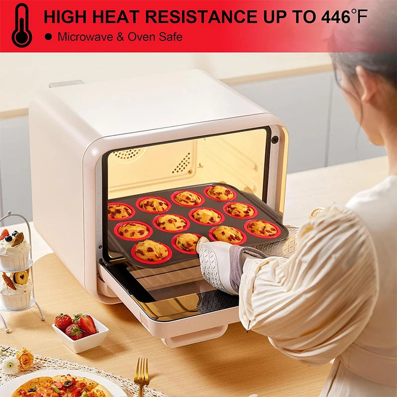 Collapsible Silicone Muffin Pan with Metal Frame