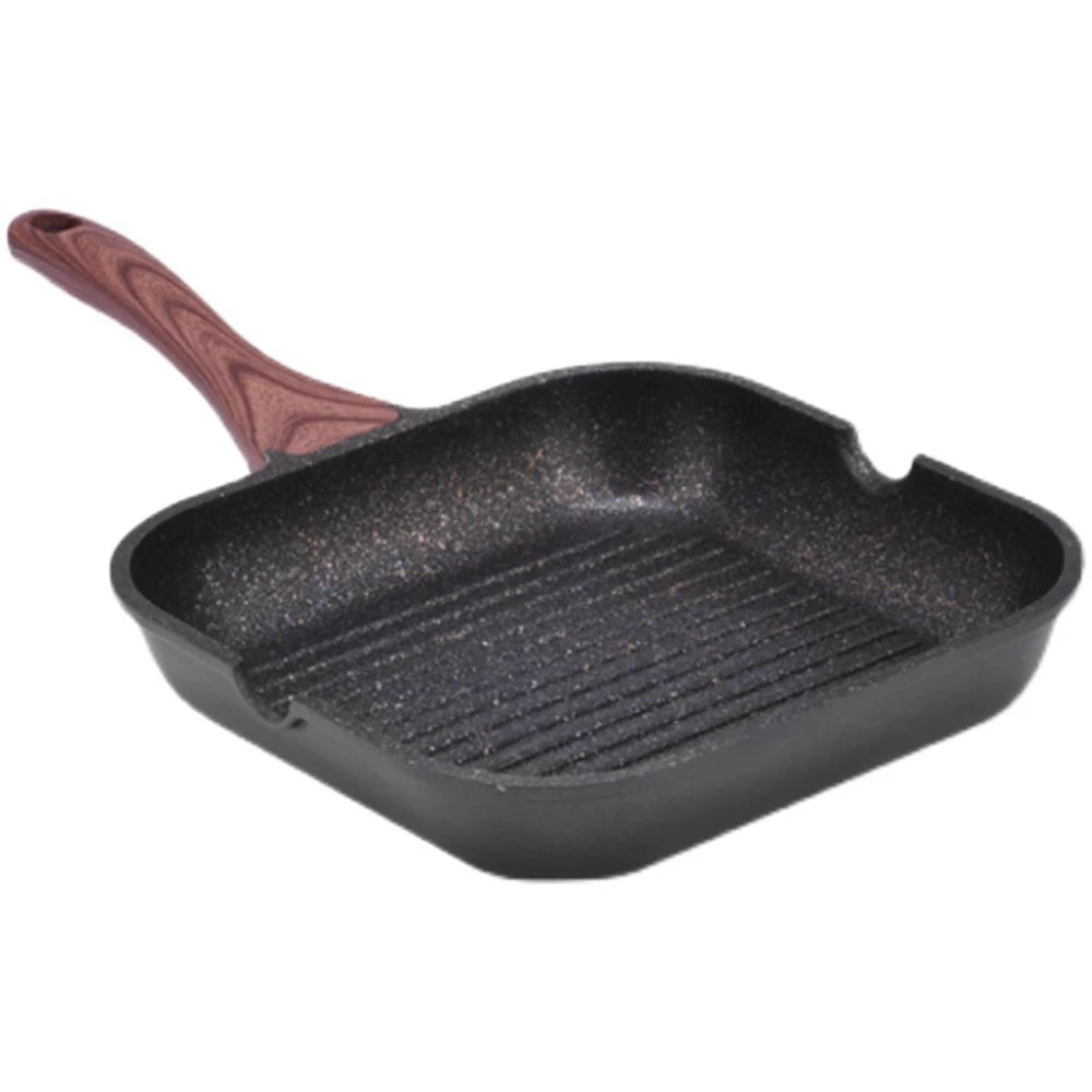 Square non-stick grill pan With Large Cooking Surface For Searing  Durable Food Grade Aluminum Griddle Grill Pan
