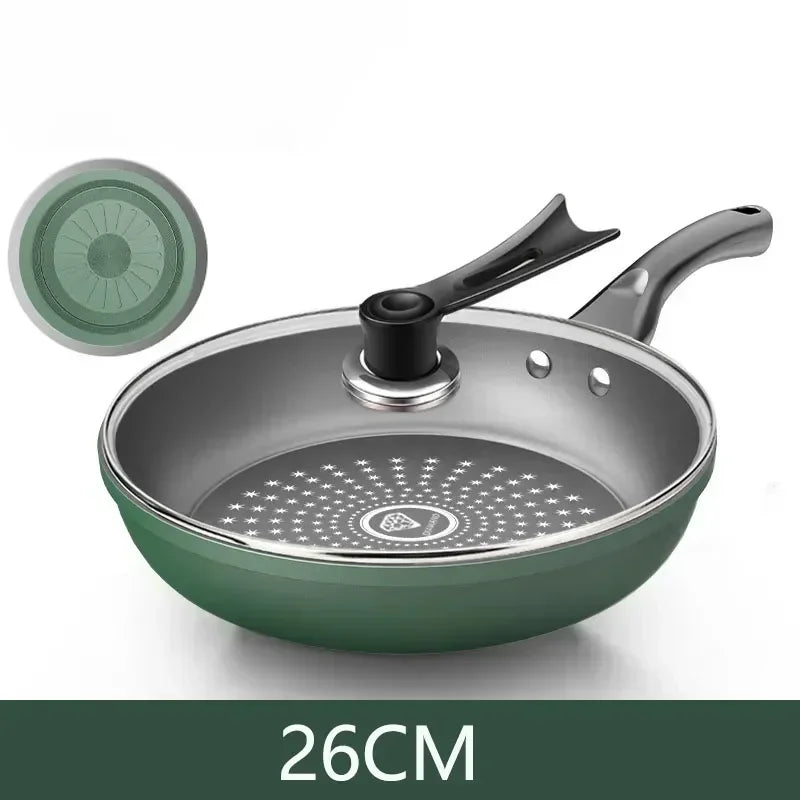 Non-Stick Frying Pan with or without Lid – Low-Smoke Ceramic Coated Skillet for Gas & Induction – Perfect for Eggs, Stir-Fries & Everyday Cooking – Available in 24cm & 26cm