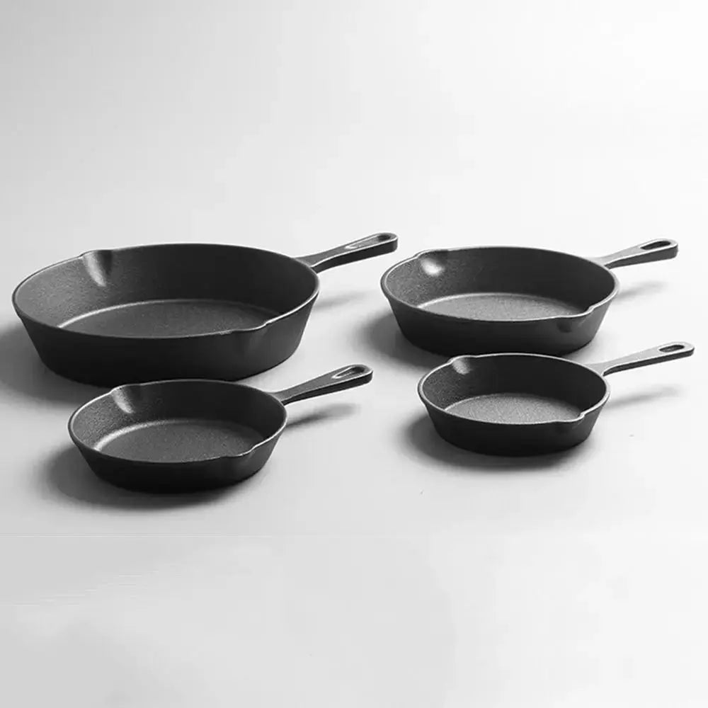 Pre-seasoned Cast Iron Frying Pan – Non-Stick Skillet for Steak, Eggs, Stir-Fry, and Baking, Compatible with Induction & Gas Stoves (14cm, 16cm, 20,26cm Sizes)