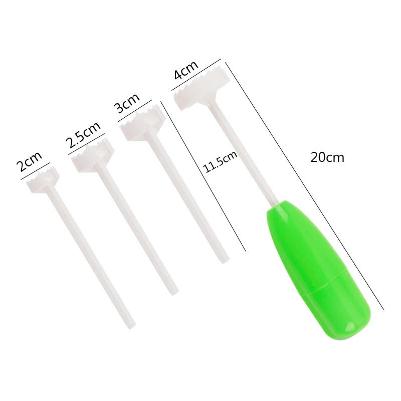 4 Piece Vegetable Corkscrew Carver Set – Replaceable Spiral Cutter Heads & Vegetable Hole Digger – Perfect for Stuffed Vegetables & Garnishes