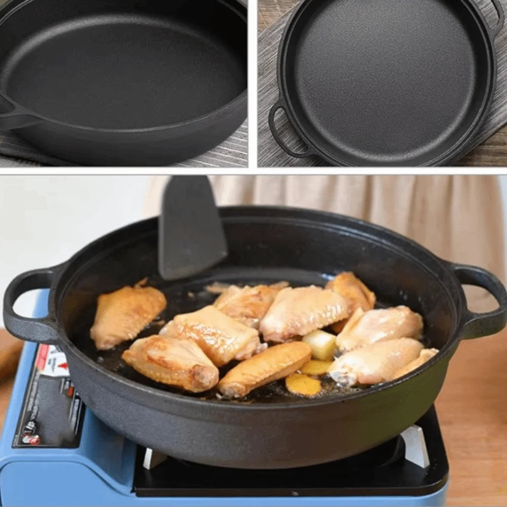 Cast Iron Skillet with Double Handles