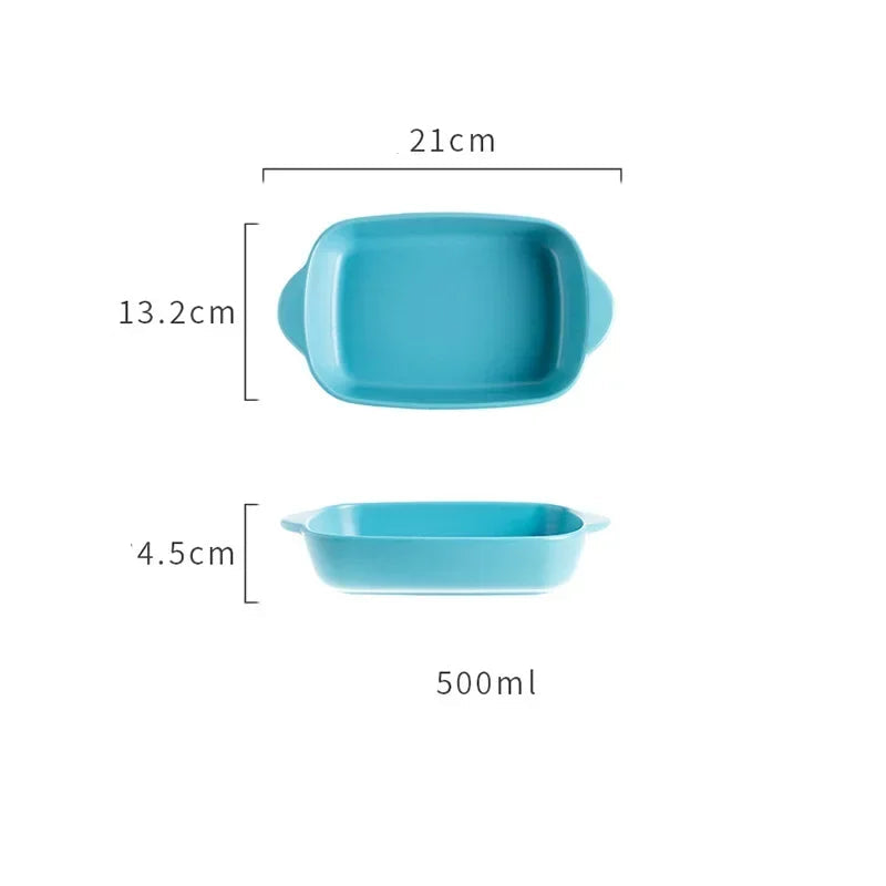 Ceramic Baking Dish — Oven-Safe Au Gratin Dish 8.5G Small — Green